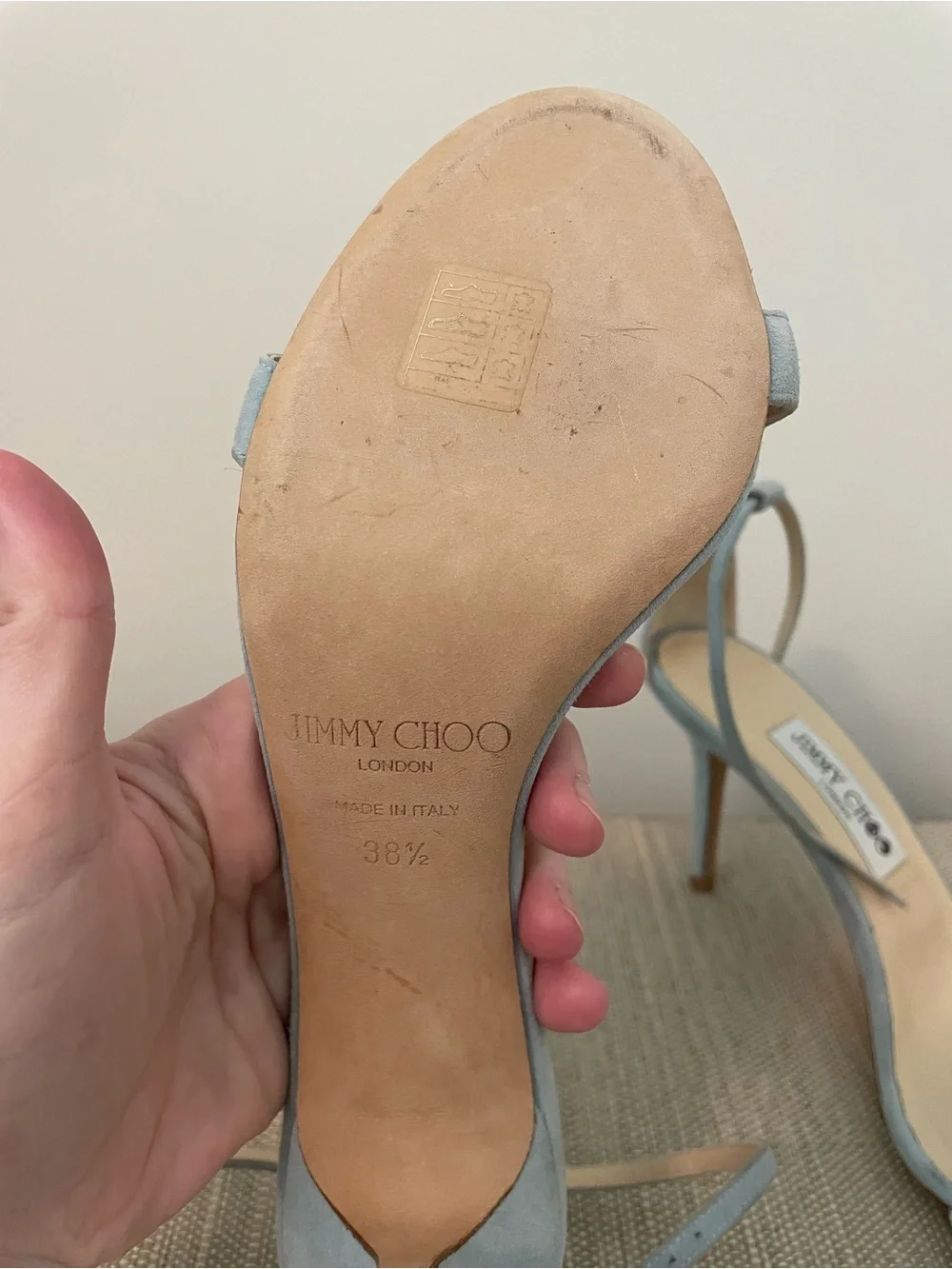 Jimmy Choo Tamsyn Embellished Buckle Stiletto Heel Sandals - Picture 2 of 3